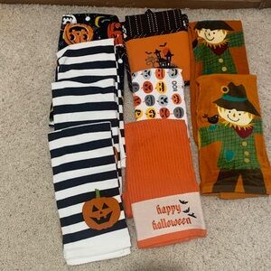 Halloween and fall hand towels (like new)